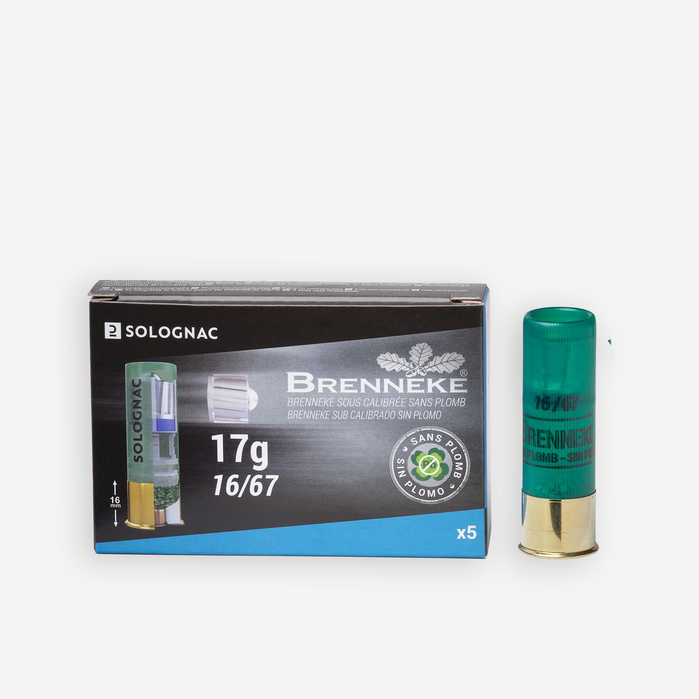 BALLE BRENNEKE SANS PLOMB 17 G CALIBRE 16/67 X 5 1/5
