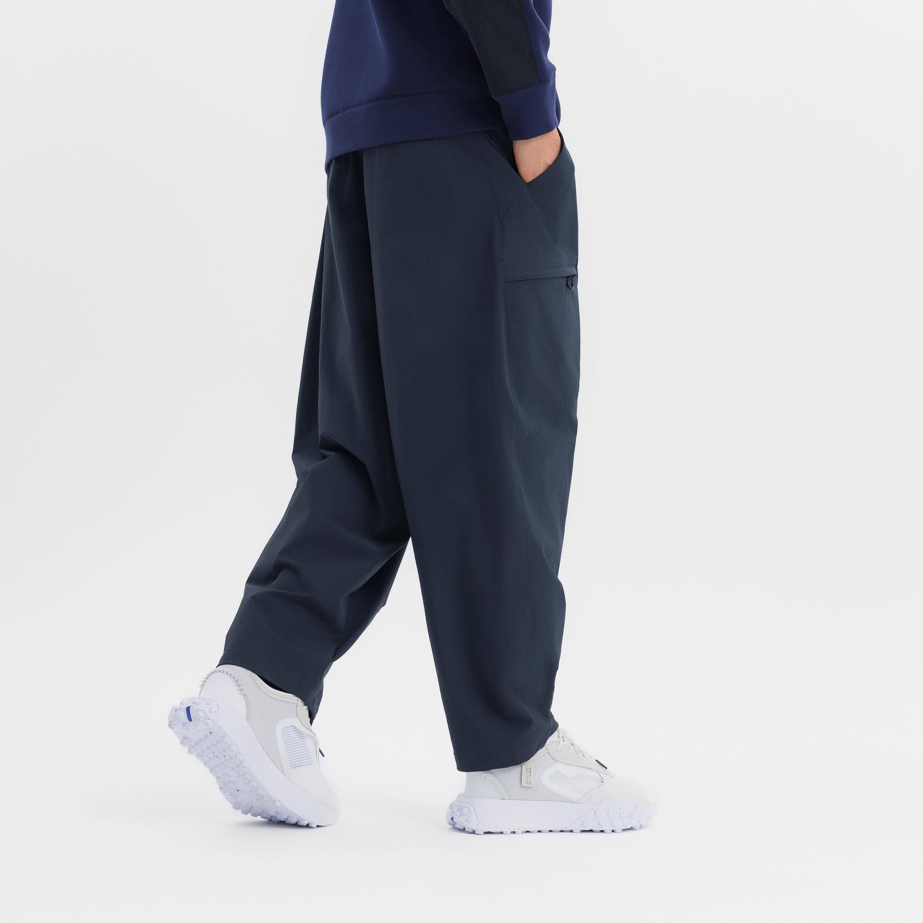 Sportswear men zipper tapered pants-graphite grey -  3