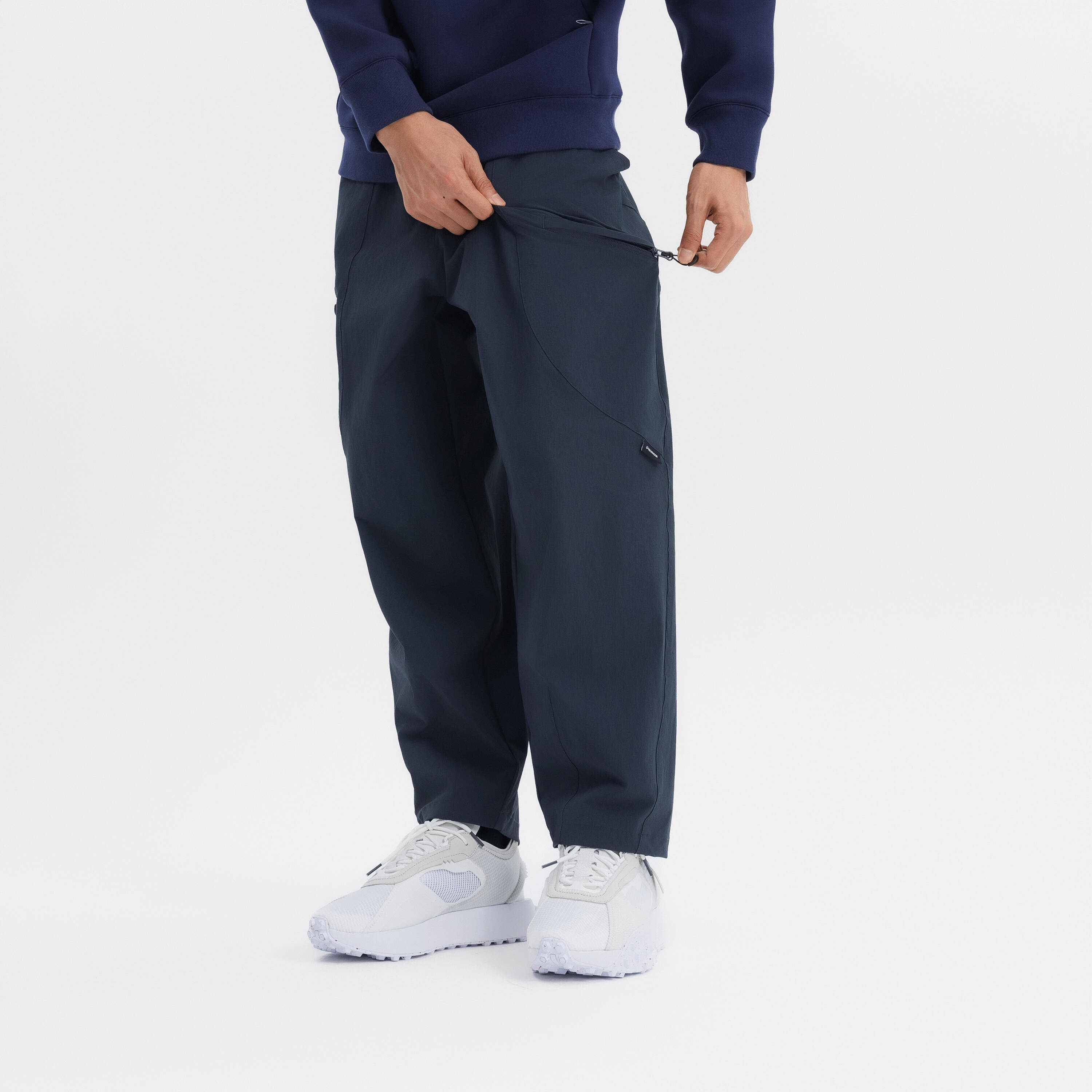 Sportswear men zipper tapered pants-graphite grey -  2