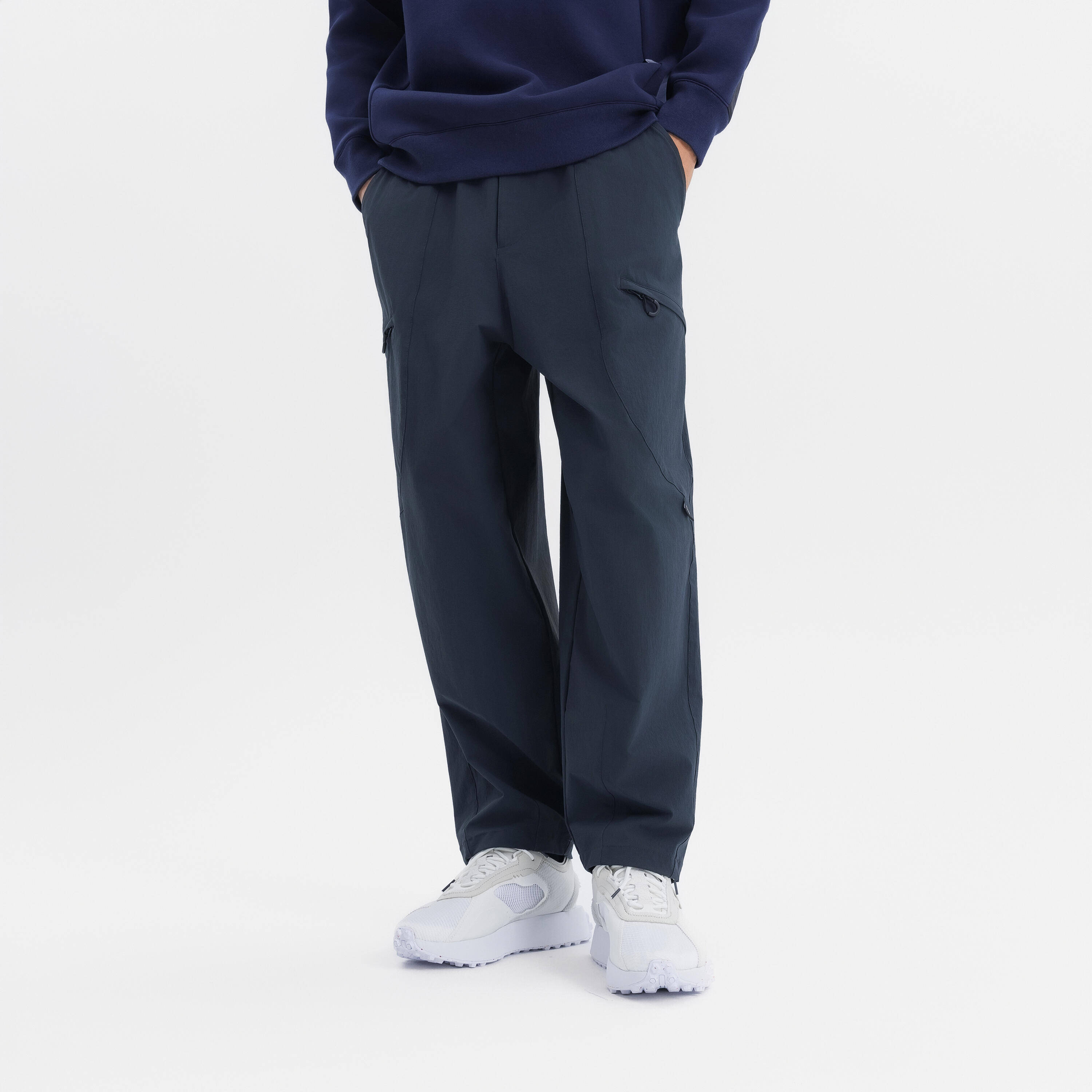 Sportswear men zipper tapered pants-graphite grey -  1