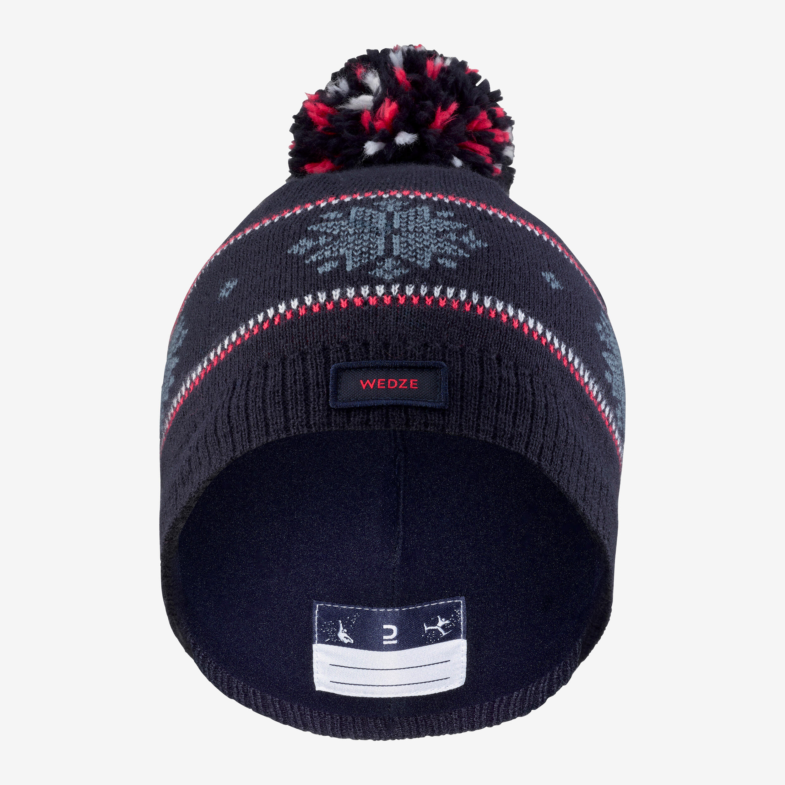 Cappello fiocco di neve per bambini, jacquard blu