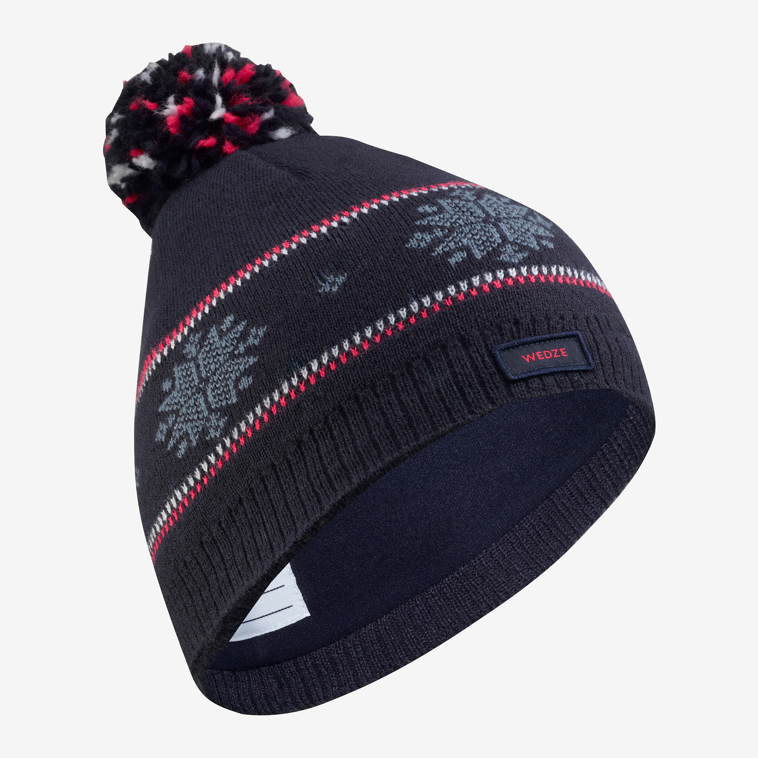 Cappello fiocco di neve per bambini, jacquard blu