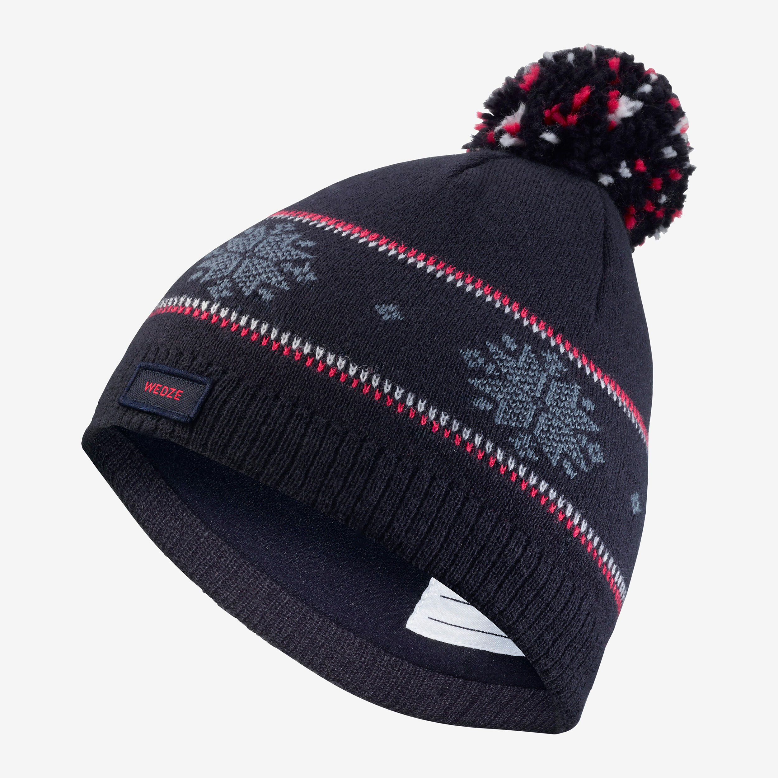 Cappello fiocco di neve per bambini, jacquard blu