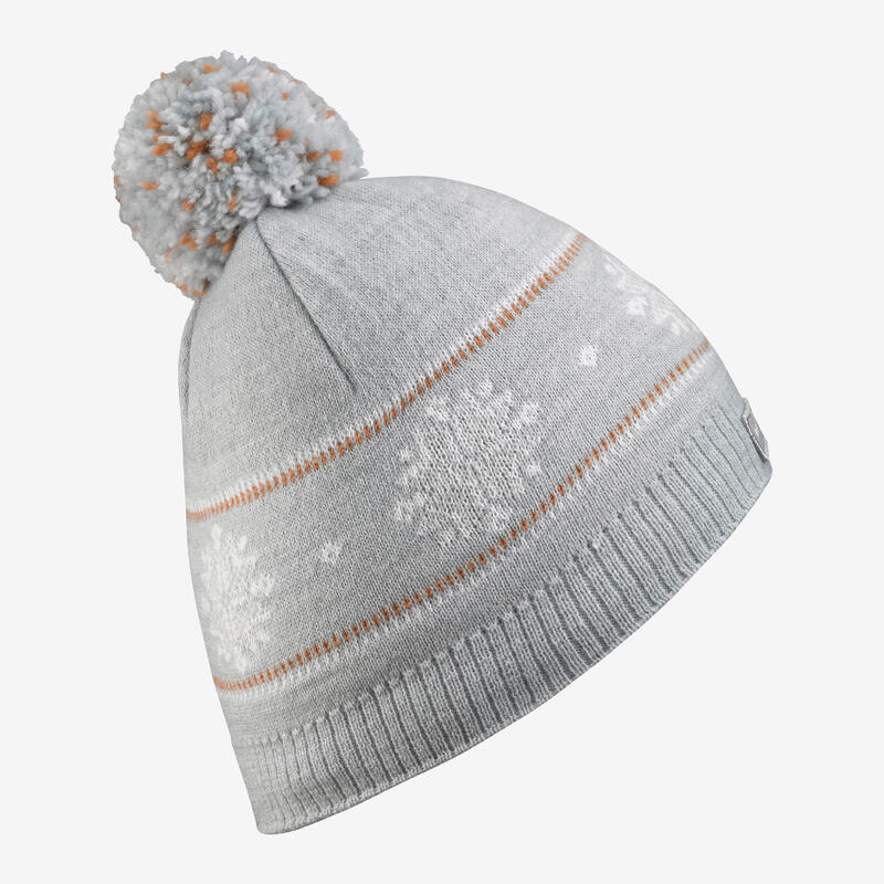Çocuk Kayak Beresi - Gri - Jacquard