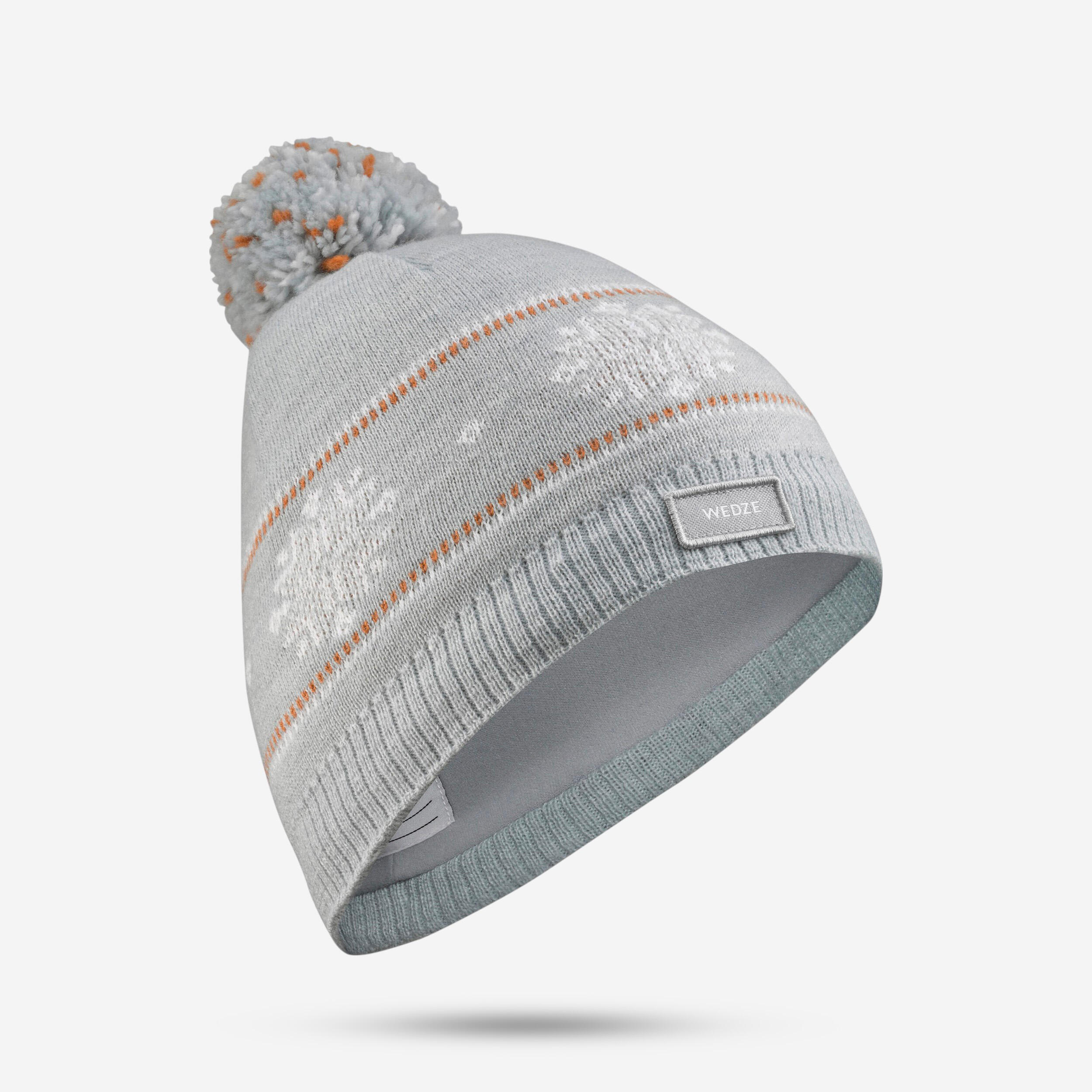 Kids' Jacquard Ski Hat-Grey