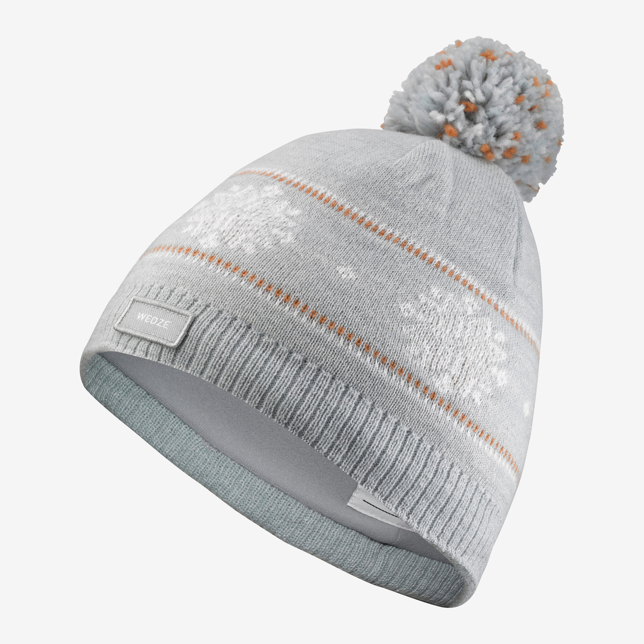 Kids' Jacquard Ski Hat-Grey