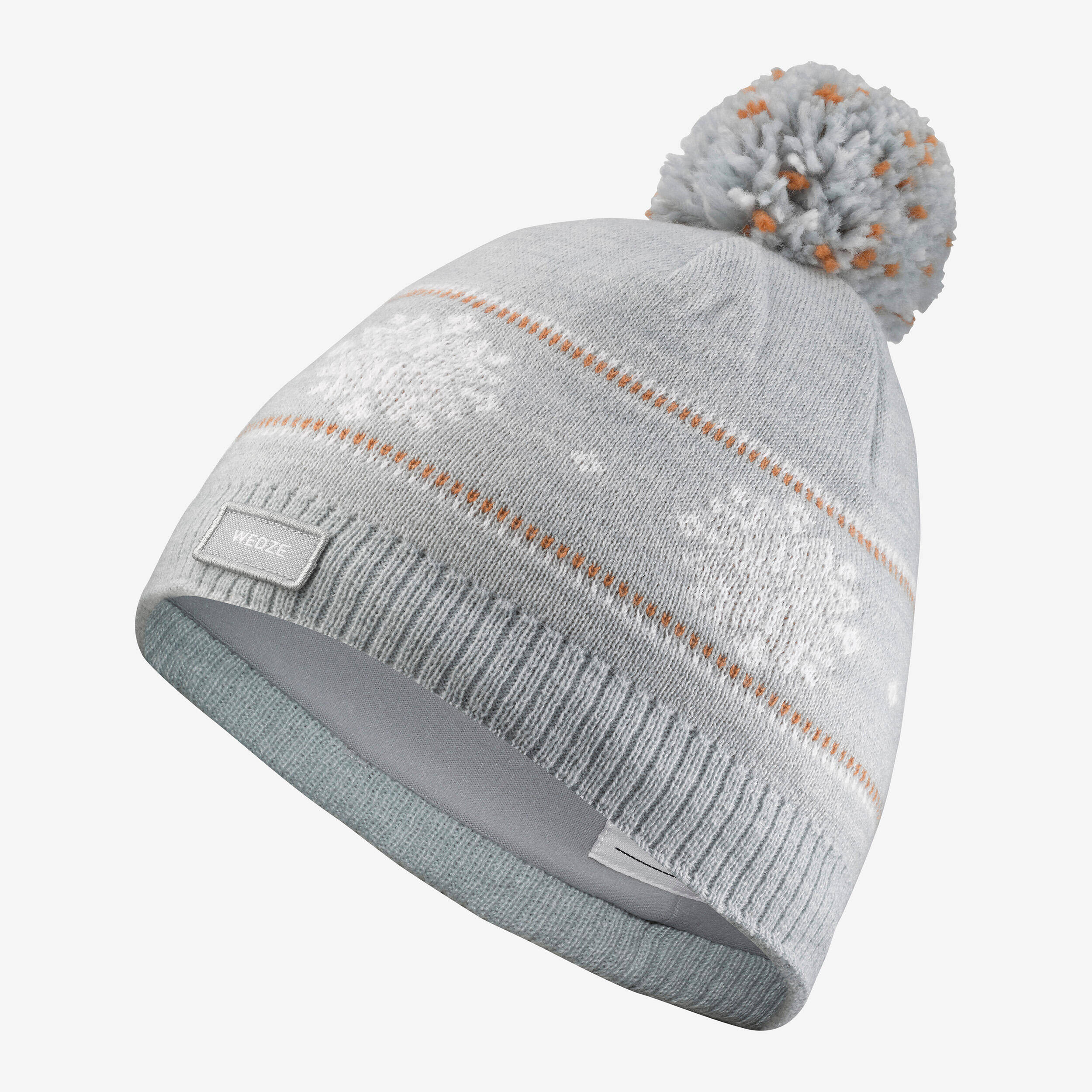 Kids' Jacquard Ski Hat-Grey -  3