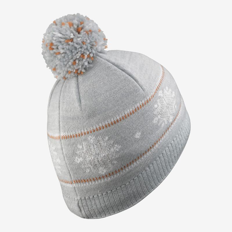 Çocuk Kayak Beresi - Gri - Jacquard