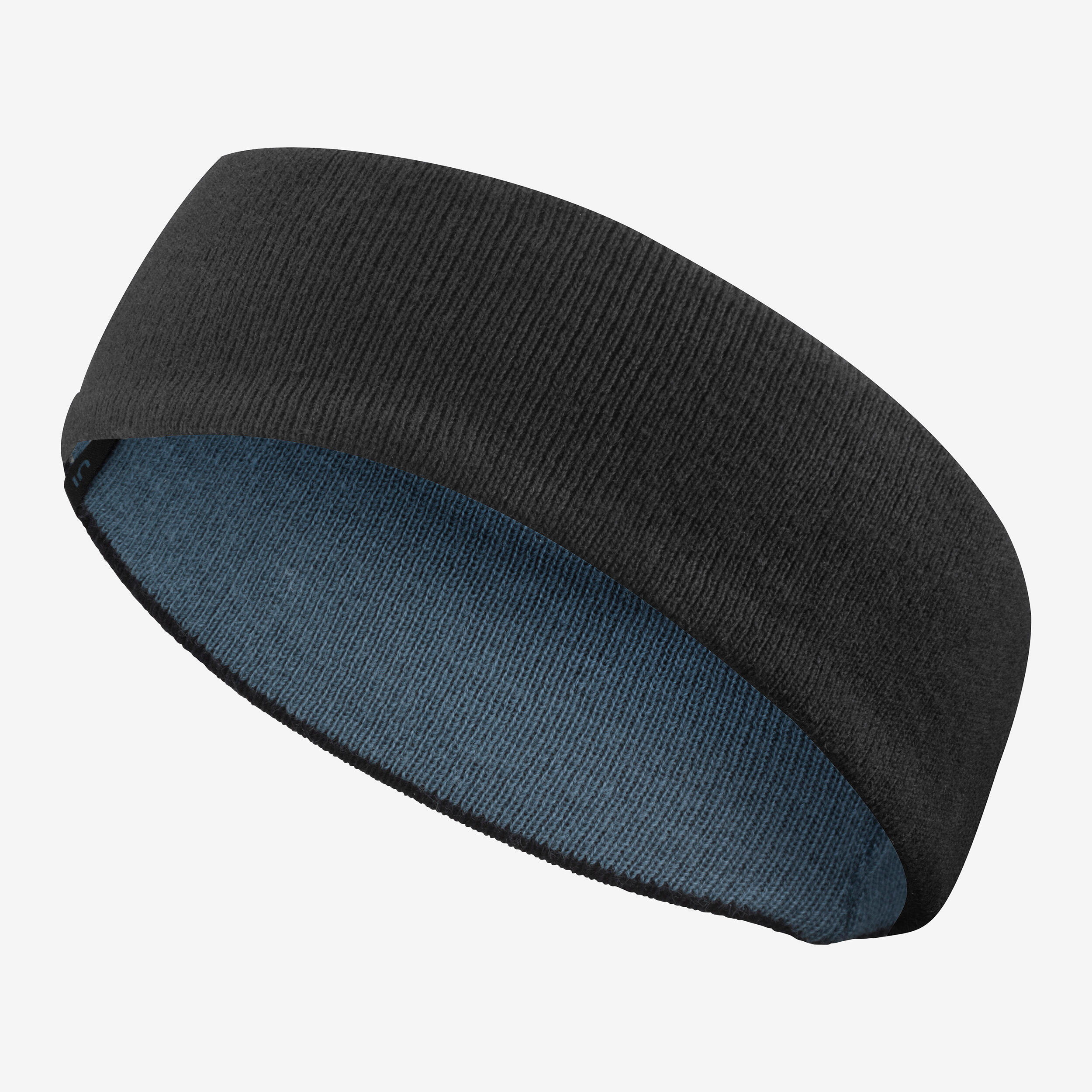 CHILDREN'S SKI HEADBAND - REVERSE GREY AND BLACK