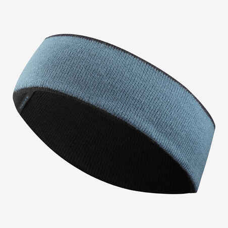 KIDS’ SKI HEADBAND - REVERSIBLE GREY AND BLACK