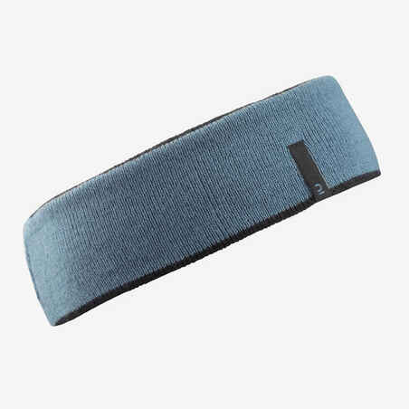 KIDS’ SKI HEADBAND - REVERSIBLE GREY AND BLACK