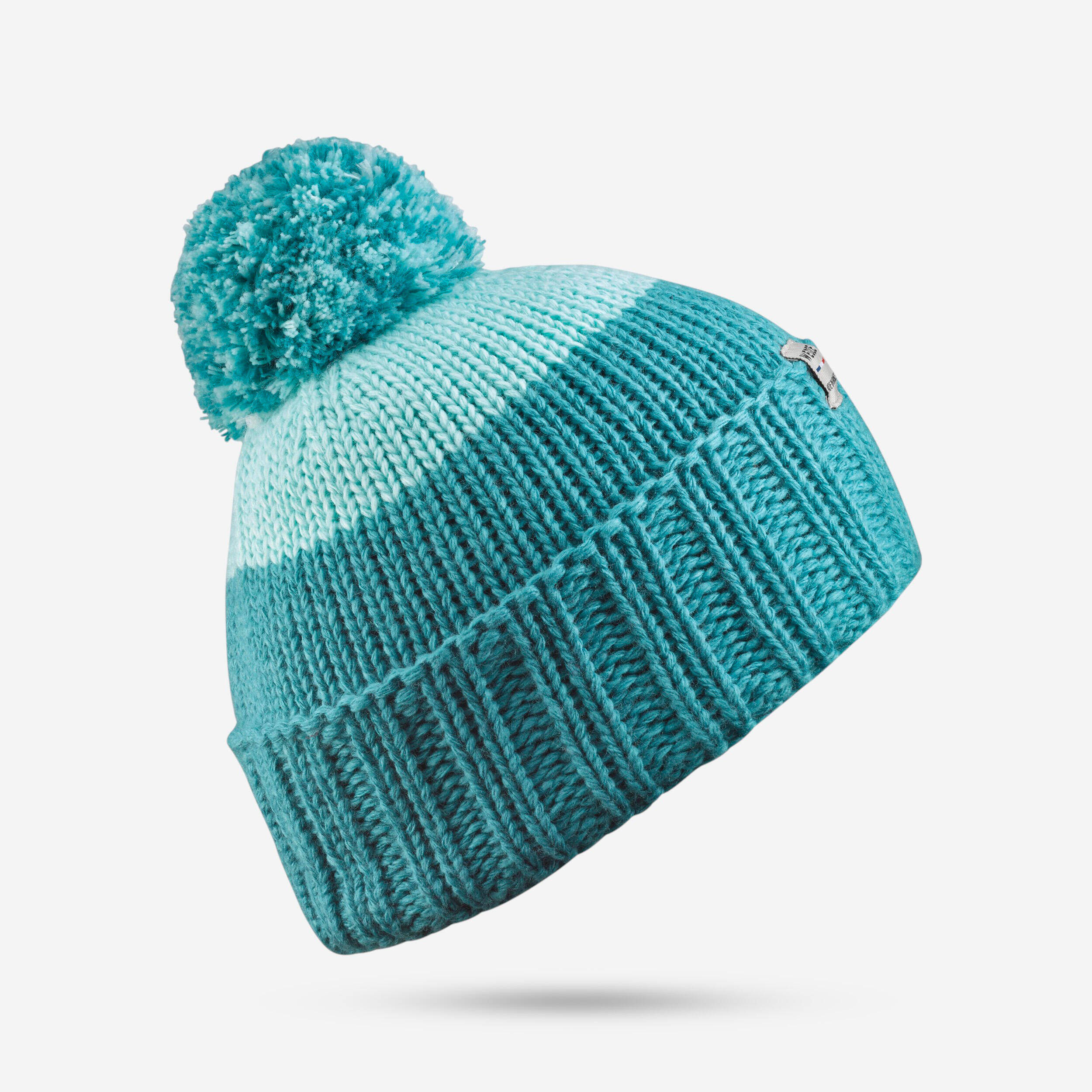 Kids’ Made in France Ski hat, GRAND NORD 500 - Blue -  1