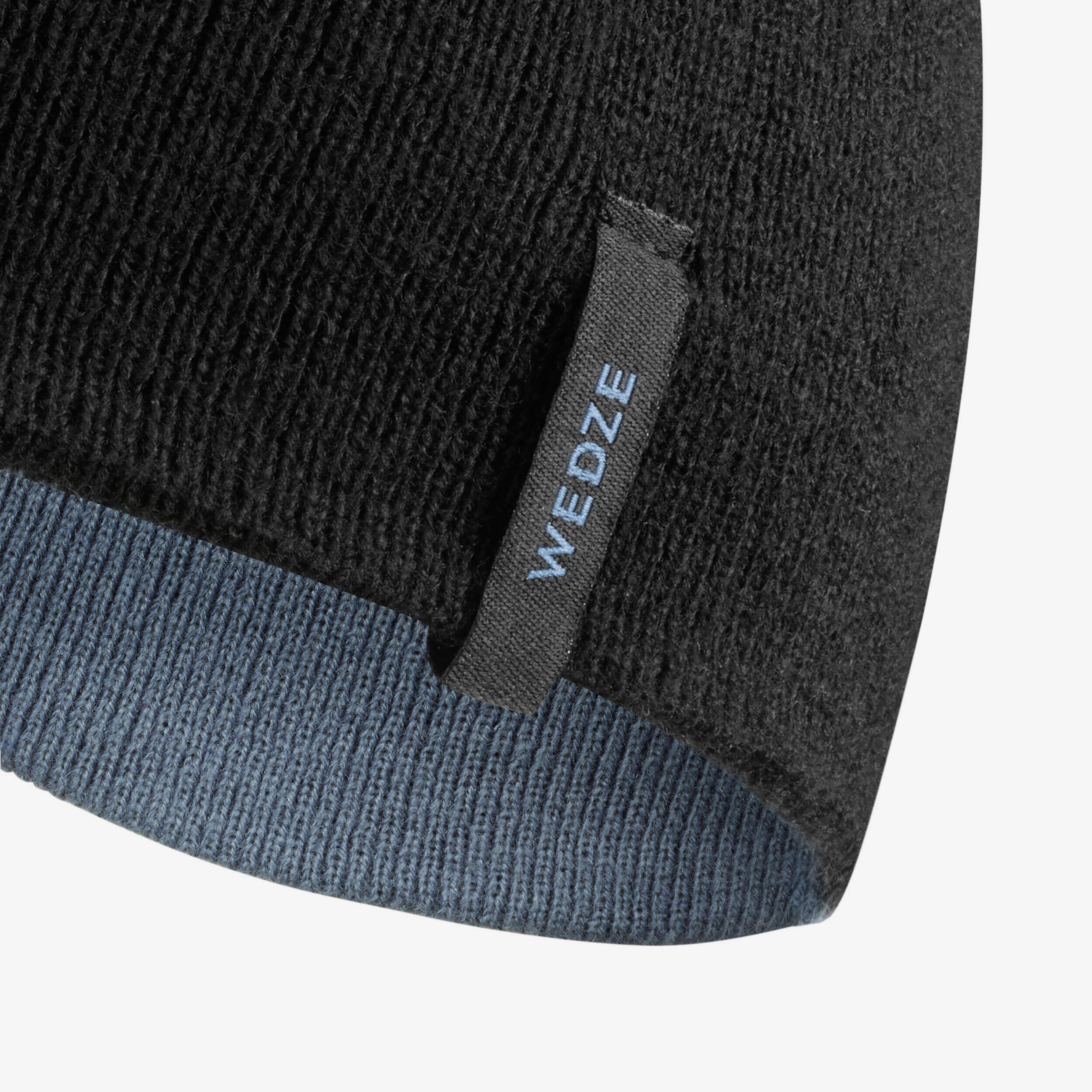 KIDS’ SKI HAT - REVERSE BLACK AND BLUE -  4