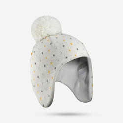 Bonnet bébé péruvien de ski / luge - SIMPLE WARM bleu marine et turquoise