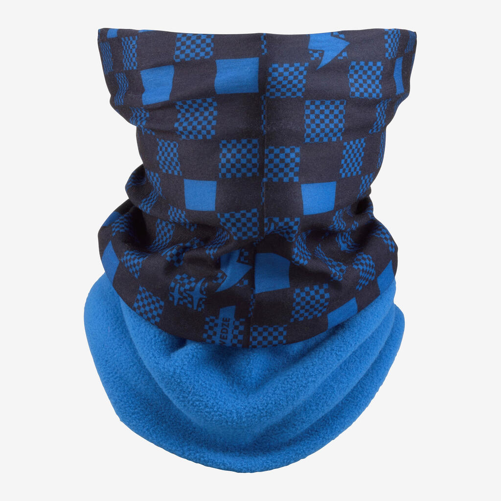 Kids’ bi-material  neck warmer, HUG 500 - Blue