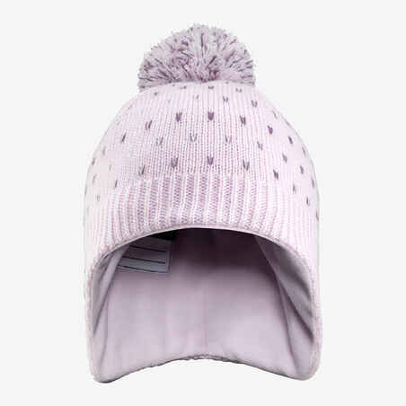 KIDS’ WARM HAT - FLAP LILAC