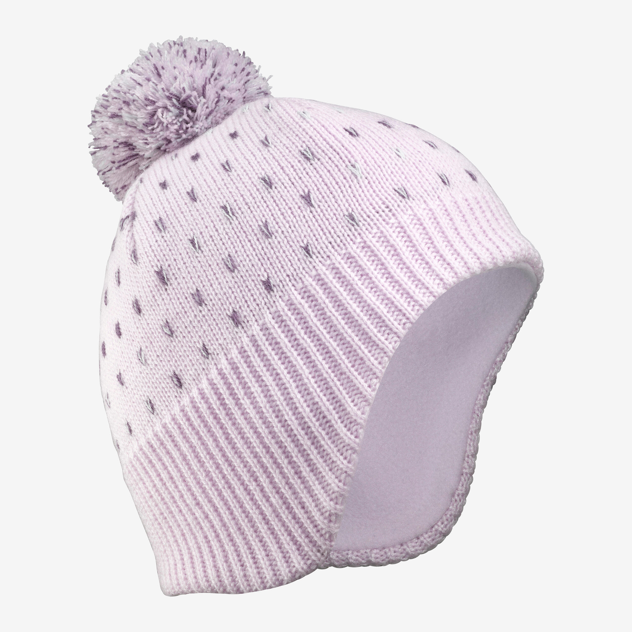 CAPPELLO CALDO PER BAMBINI - LILA CON LEMBO