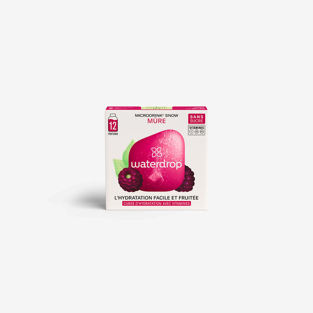 Microdrink 12x500ml hydration cubes - Natural blackberry extract