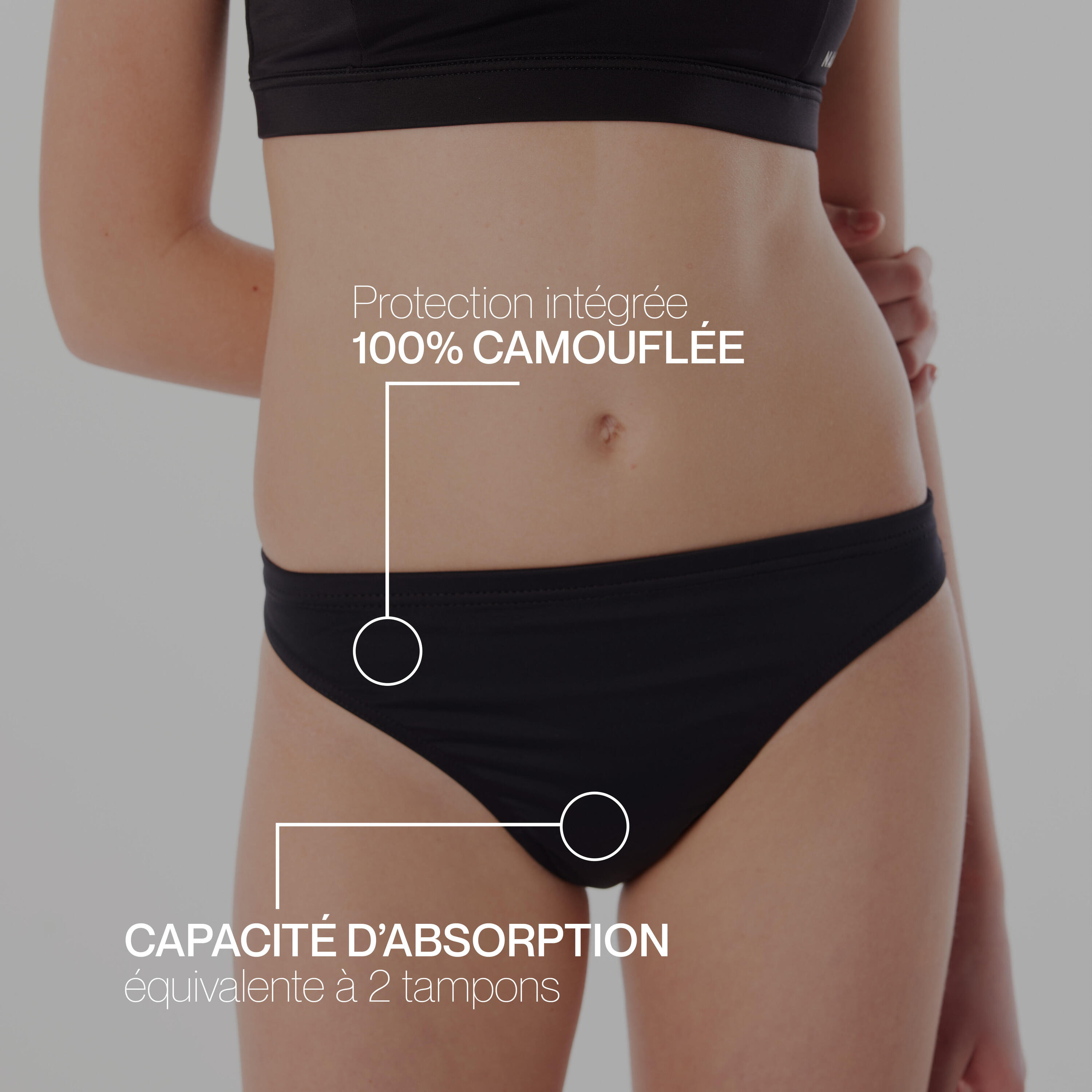Bas de maillot de bain menstruel étanche - Culotte Ado - Flux moyen - SMOON 9/12