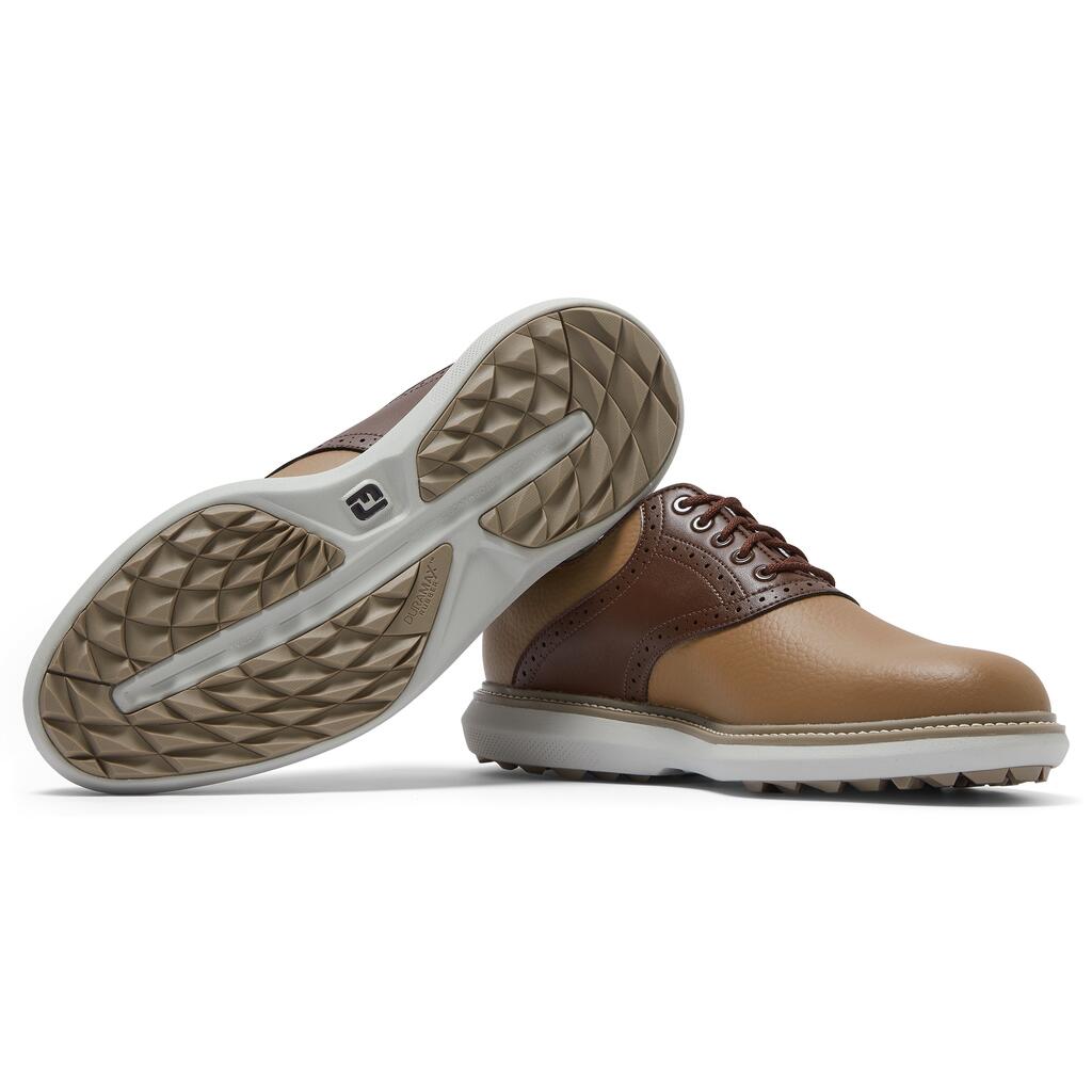 Herren Golfschuhe ohne Spikes - Footjoy Traditions braun/hellbraun 