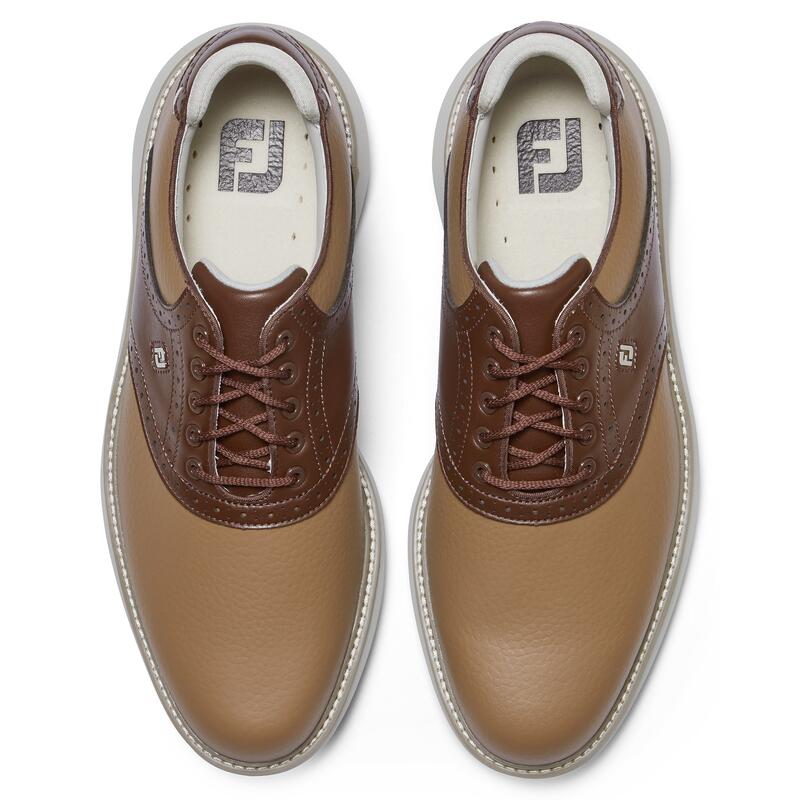 Zapatos de golf footjoy traditions sin tacos hombre - Marrón y marrón claro