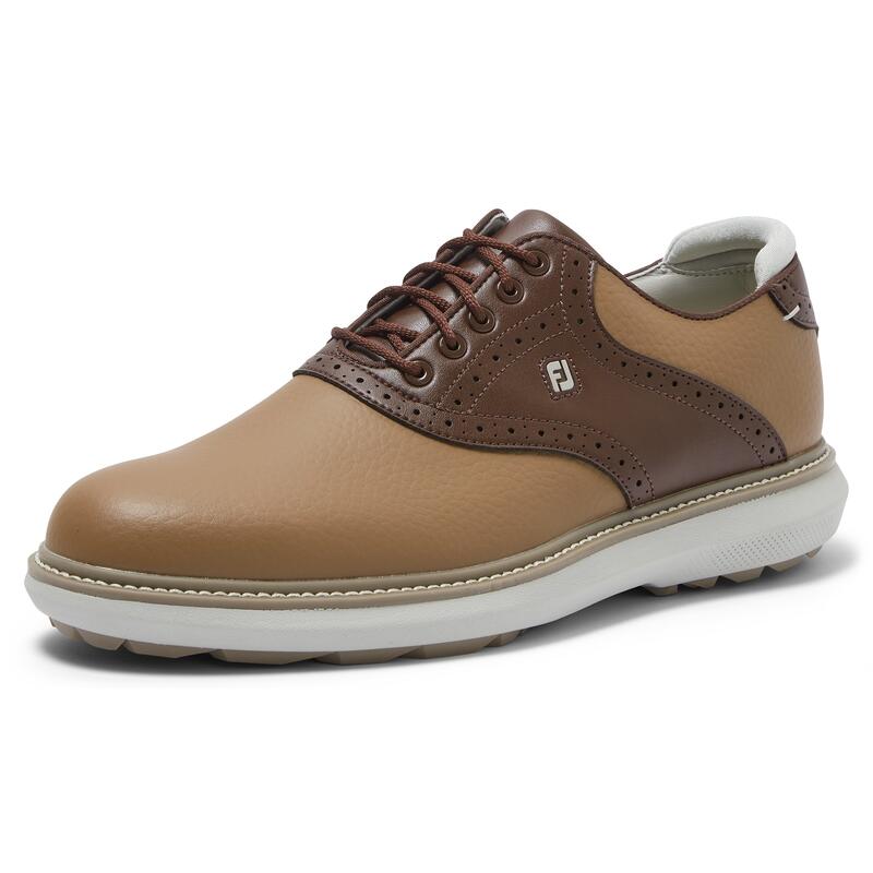 Scarpe golf uomo Footjoy TRADITIONS senza tacchetti marrone-beige