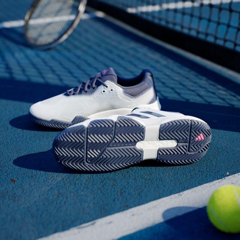 Erkek Tenis Ayakkabısı - Beyaz - Adidas Solematch