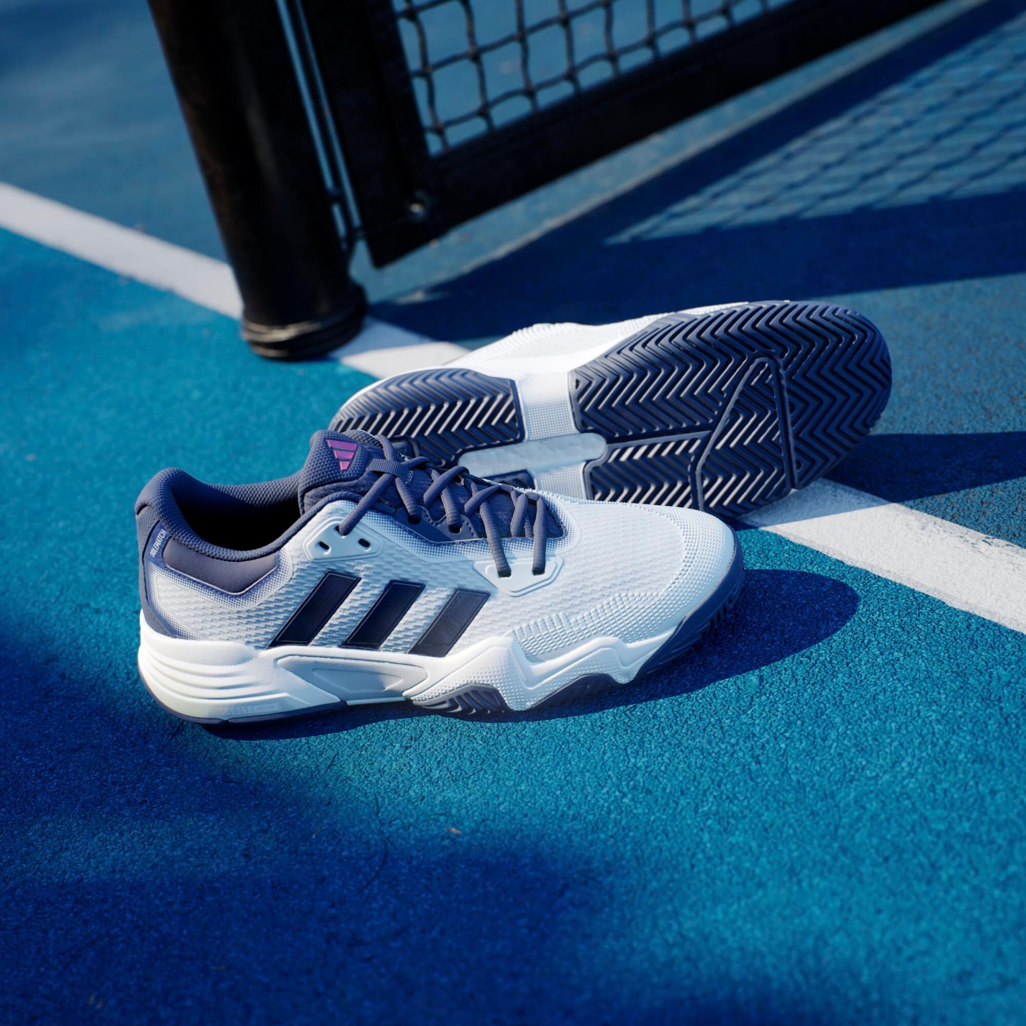 Calçado de ténis homem multipisos sustentação - adidas solematch branco 16/17