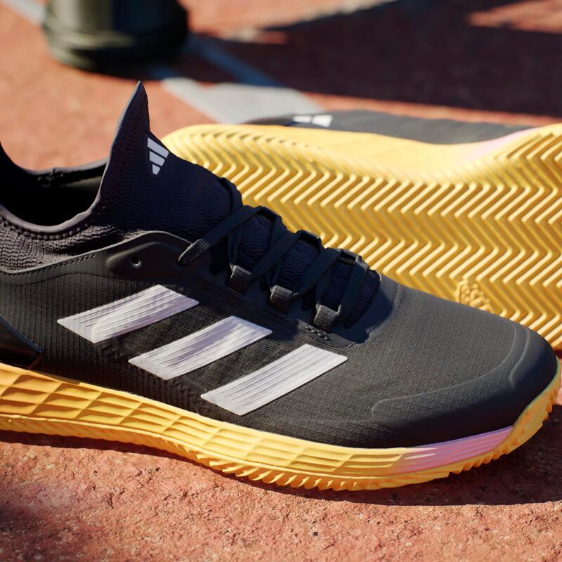 Chaussures de tennis légères terre battue homme, Adidas Ubersonic noir jaune