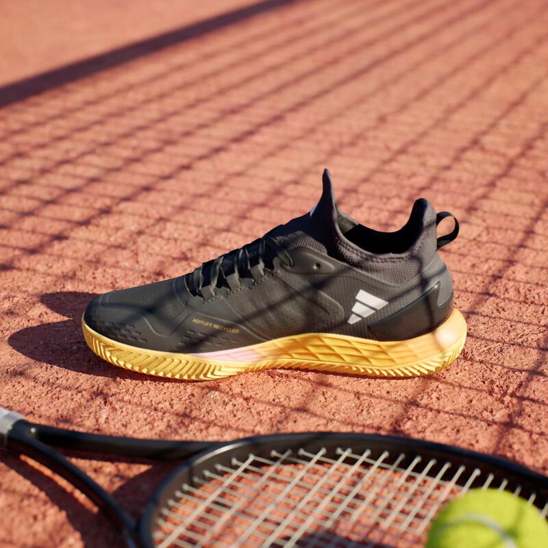 Chaussures de tennis légères terre battue homme, Adidas Ubersonic noir jaune