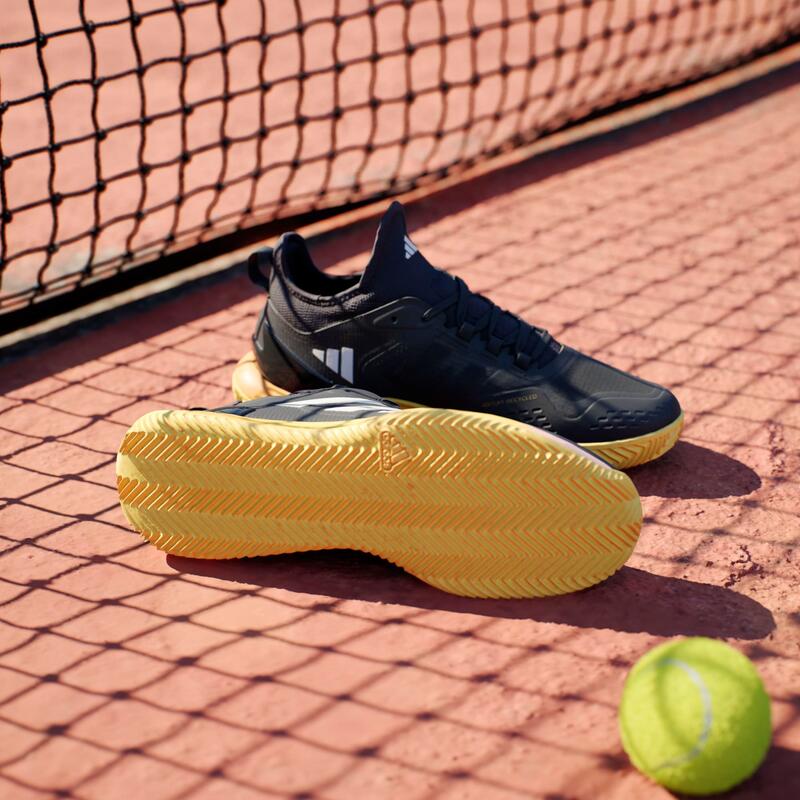 Chaussures de tennis légères terre battue homme, Adidas Ubersonic noir jaune