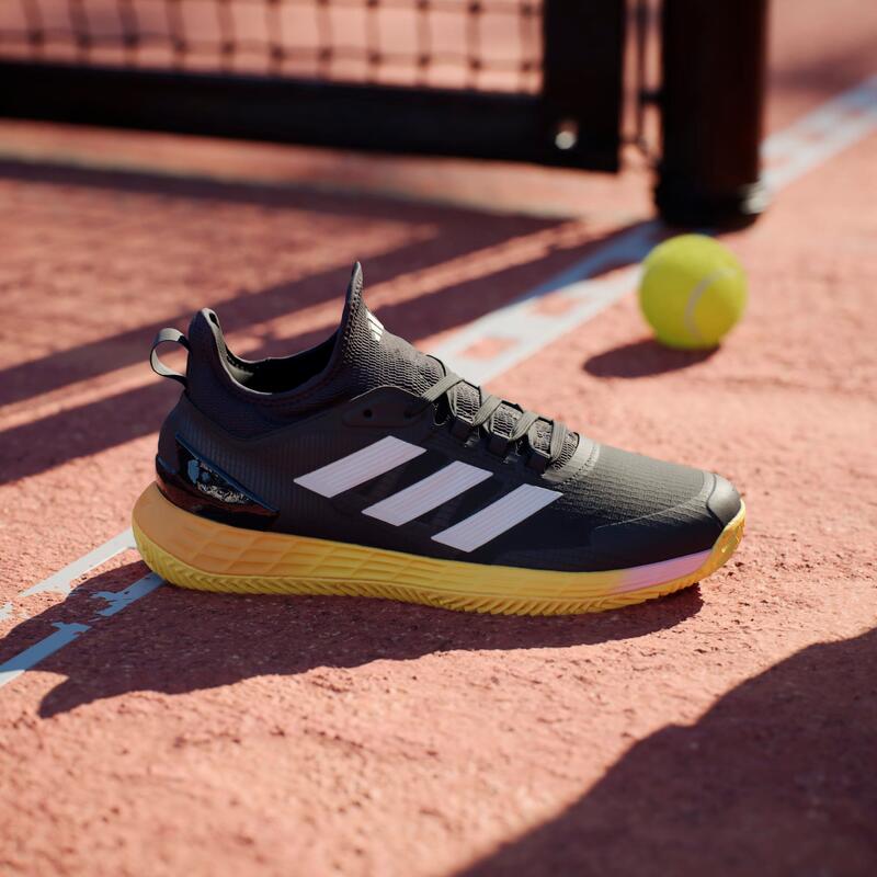 Chaussures de tennis légères terre battue homme, Adidas Ubersonic noir jaune