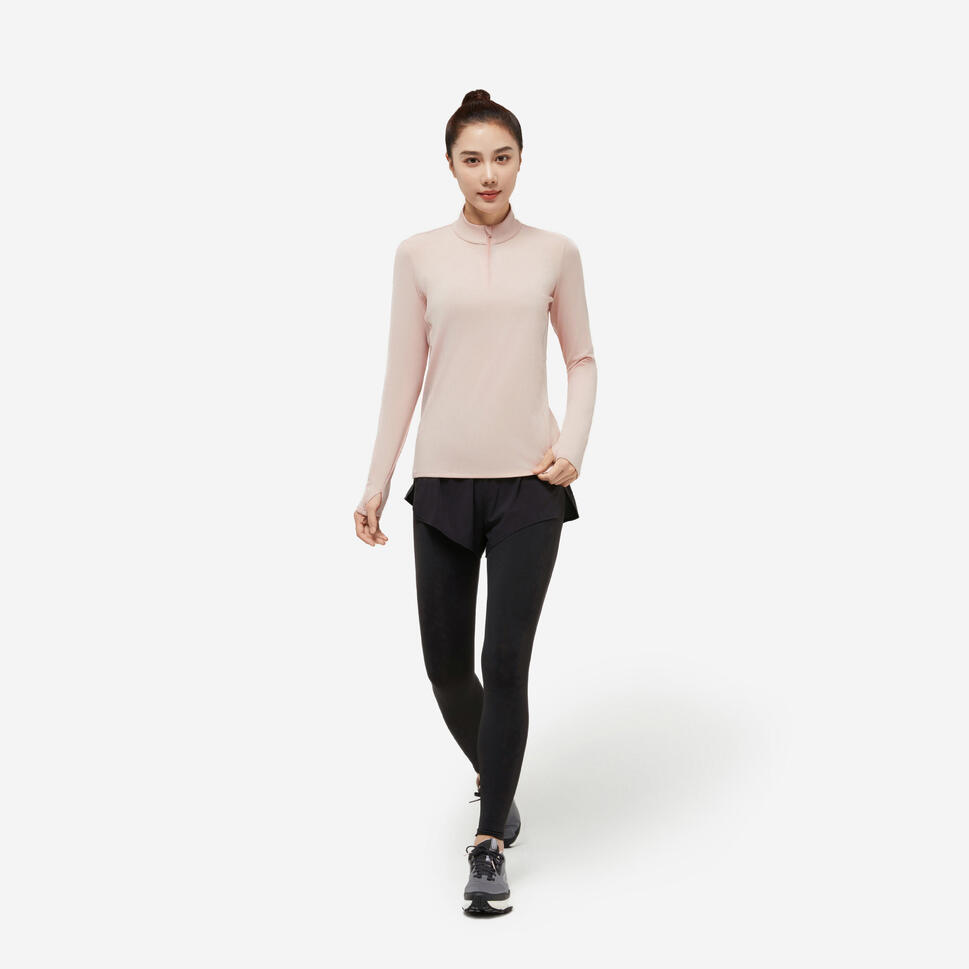 Bluza do biegania damska Kiprun Run 100 Warm