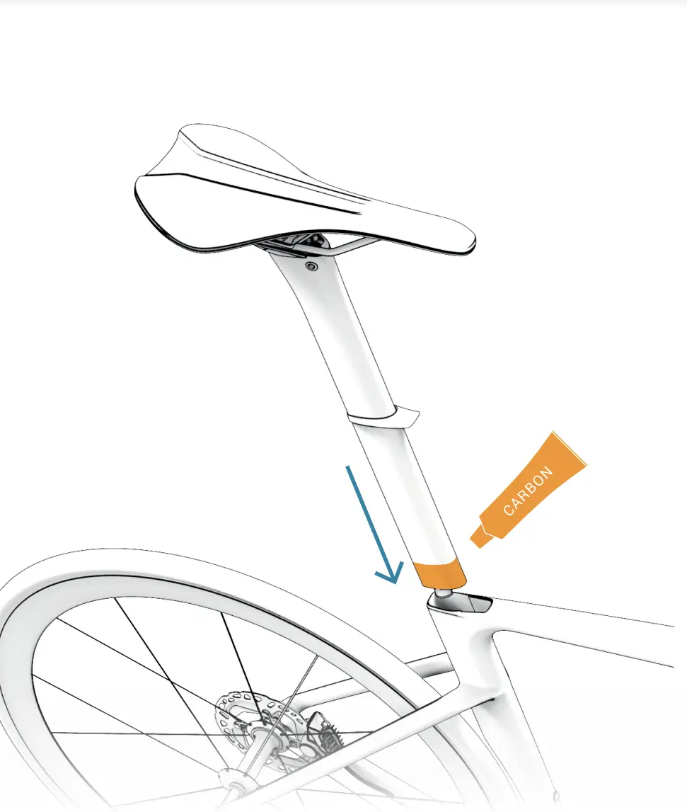 Comment appliquer la graisse carbone sur le tube de selle ?