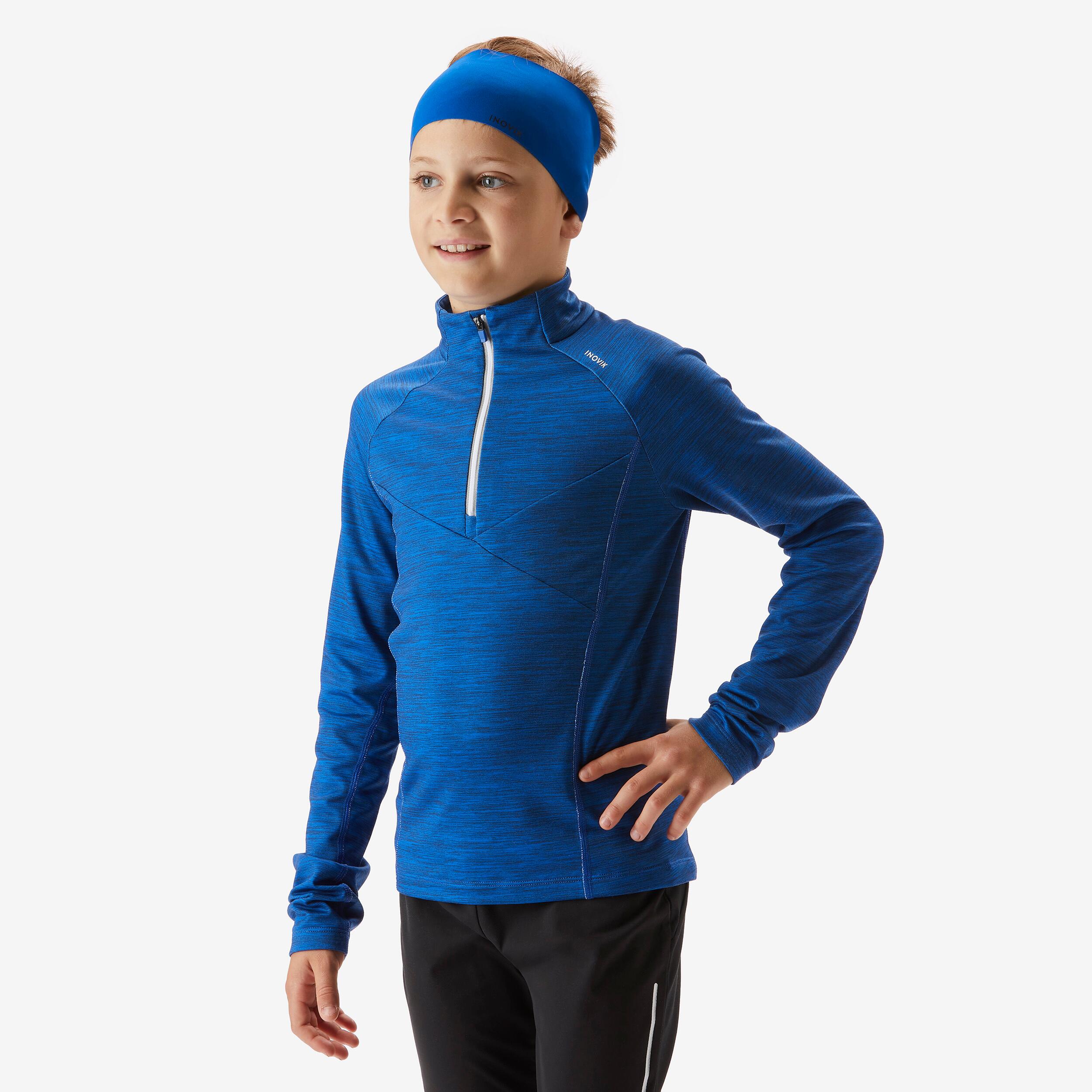 Kids’ long-sleeved cross-country skiing T-shirt, XC S TS 100 - Blue 7/13