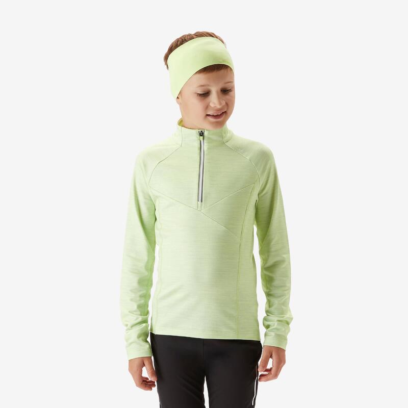 Langlaufshirt Kinder langarm - XC S TS 100 gelb