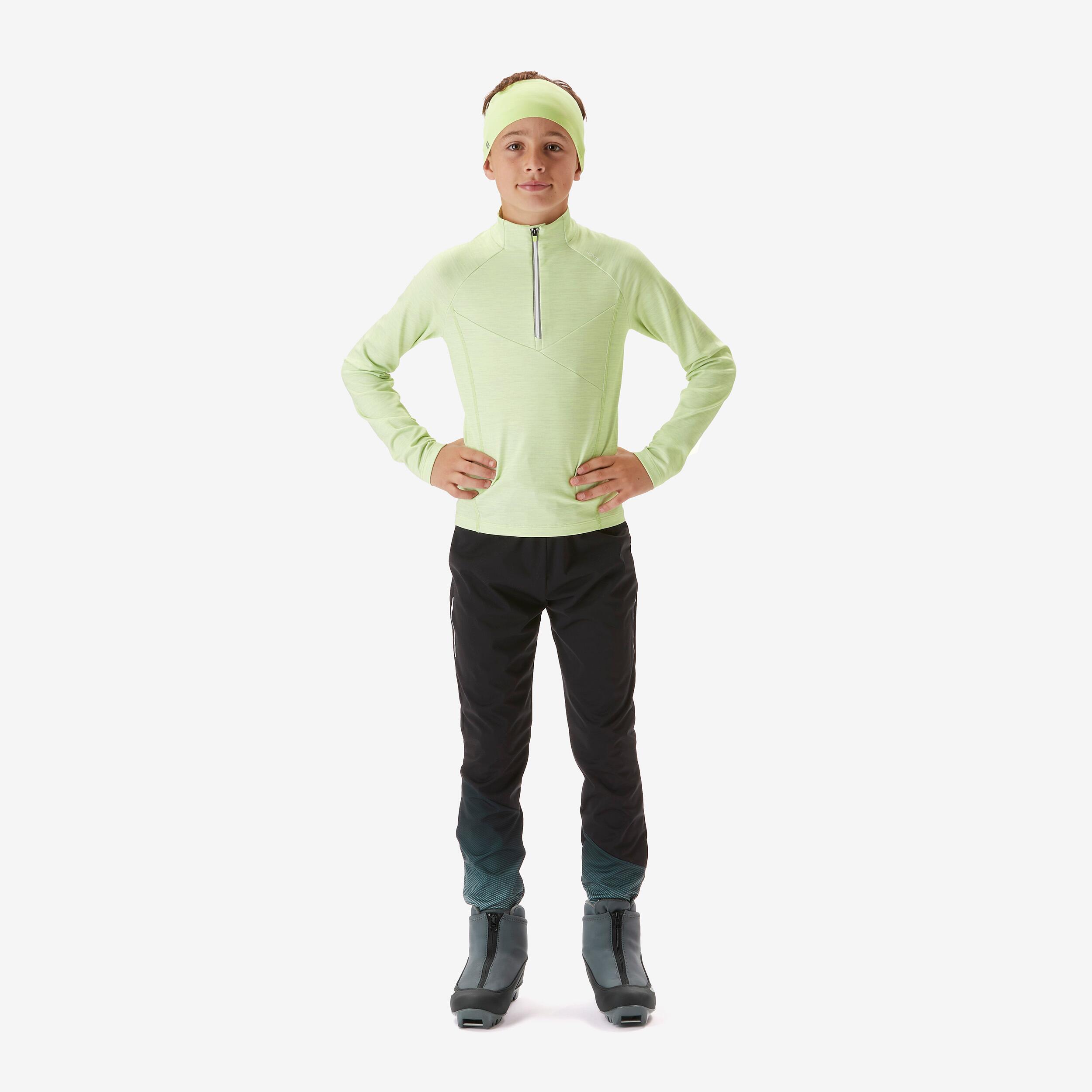 T-shirt sci di fondo bambino XC S100 gialla 6/11