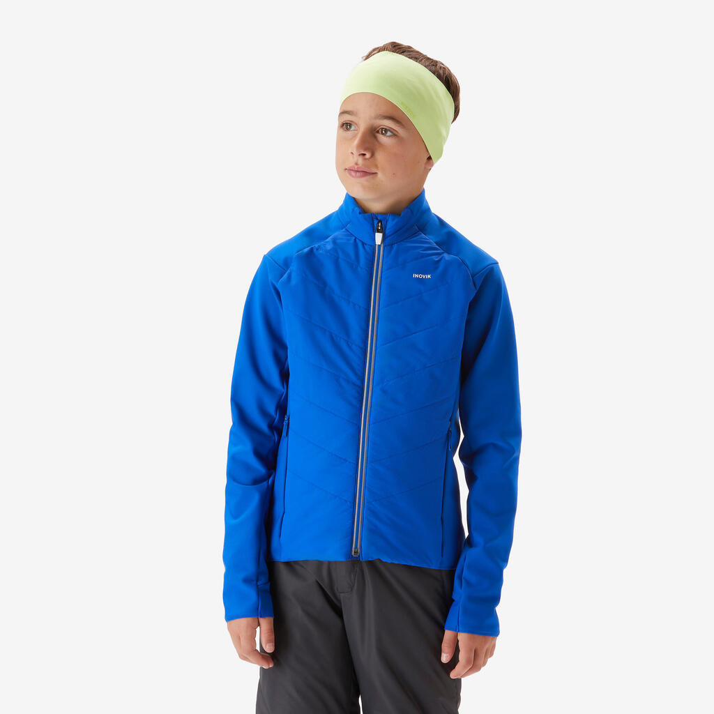 Kids’ cross-country skiing jacket 550 - Blue