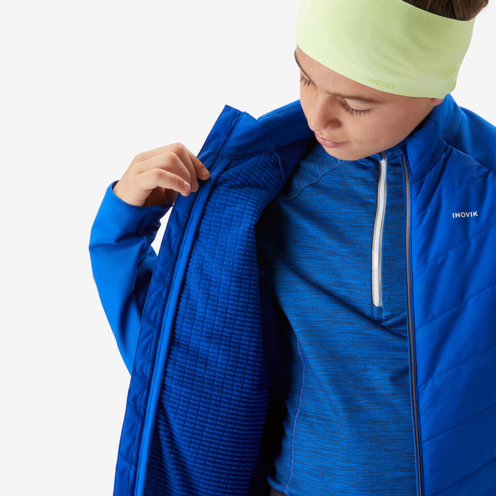Kids’ cross-country skiing jacket 550 - Blue