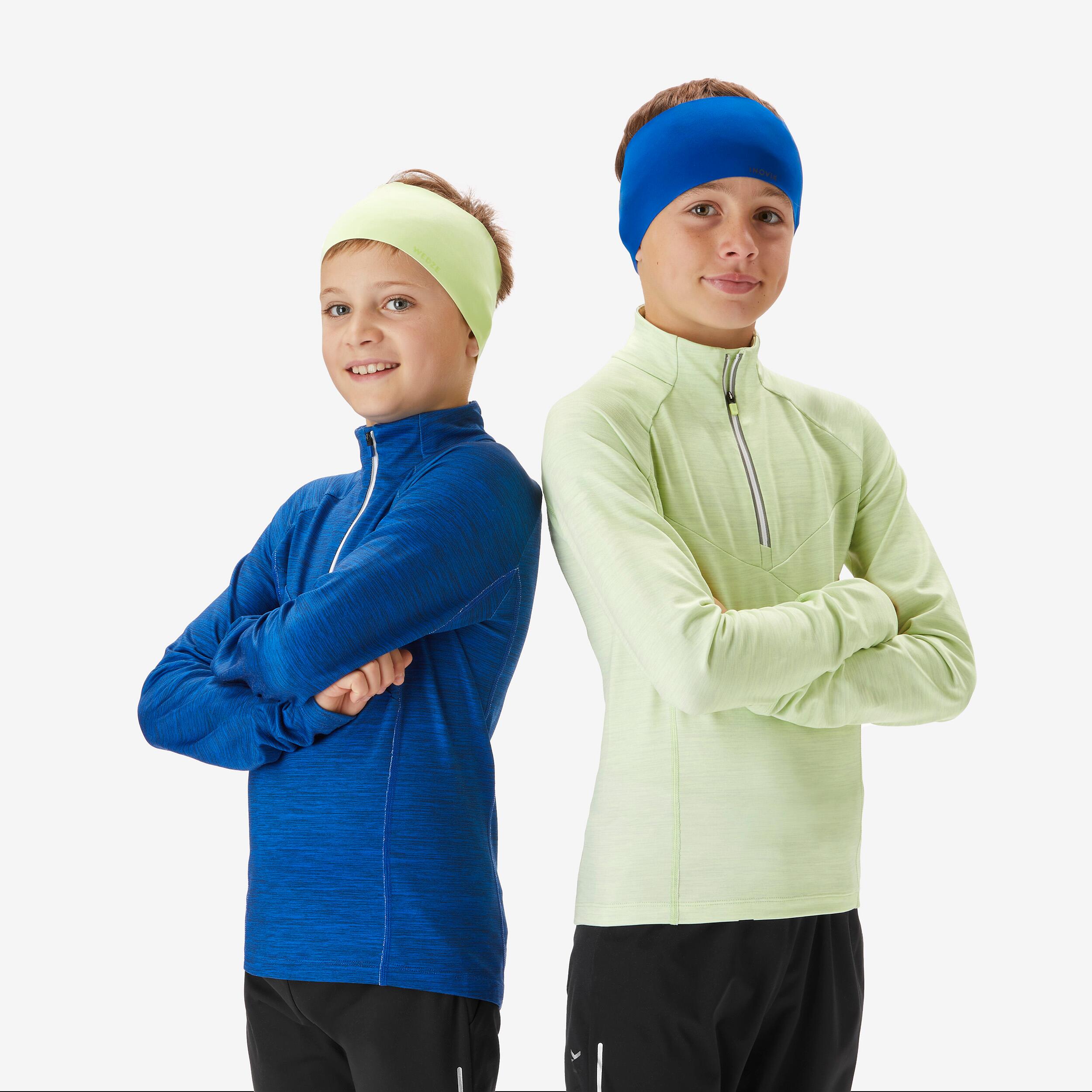 Kids’ long-sleeved cross-country skiing T-shirt, XC S TS 100 - Blue 3/13