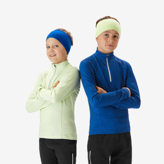 Tee shirt ski de fond enfant manches longues enfant, XC S TS 100 jaune