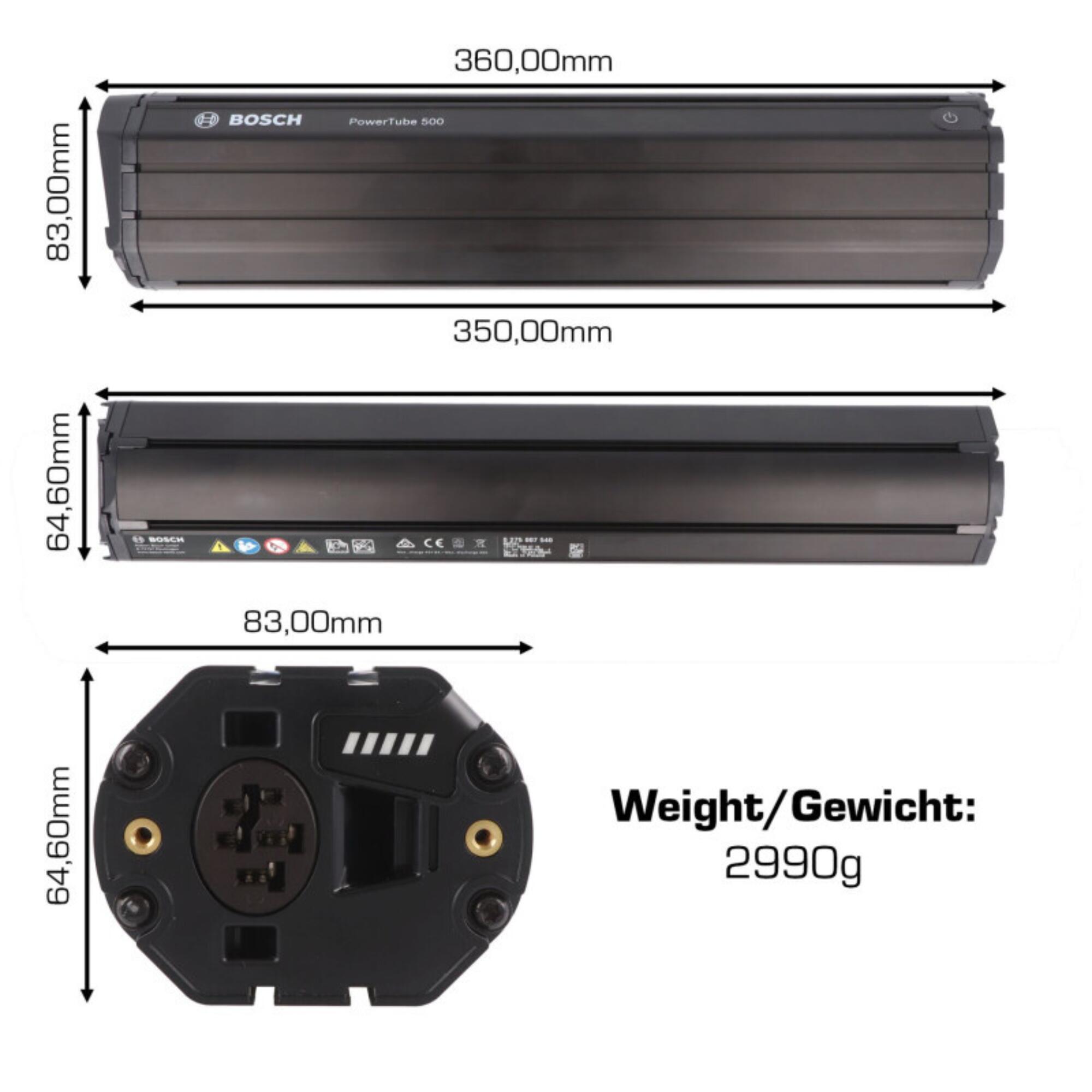 Bosch Powertube 500 Wh vertikal B 4/5