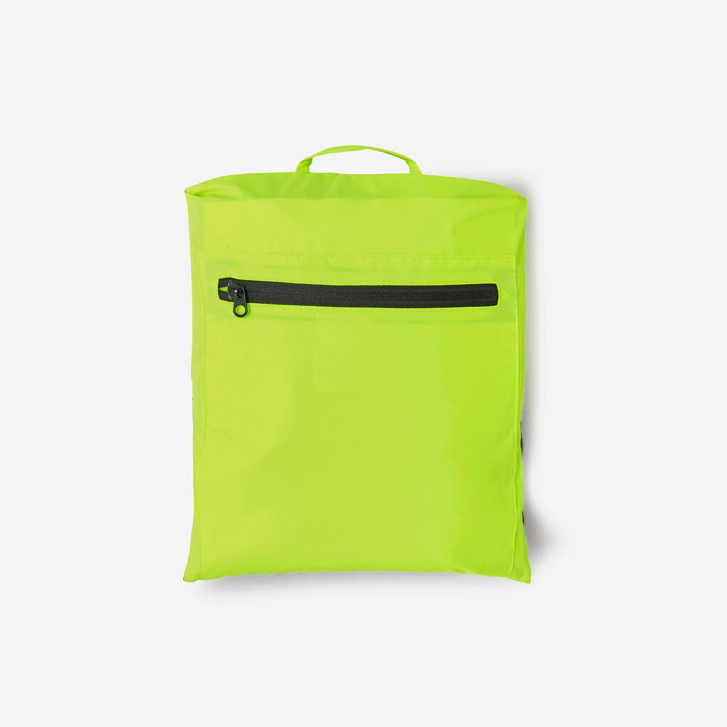 PONCHO NIÑOS NEGRO-AMARILLO FLUORESCENTE VISIBILIDAD DIURNA/NOCTURNA IMPERMEABLE