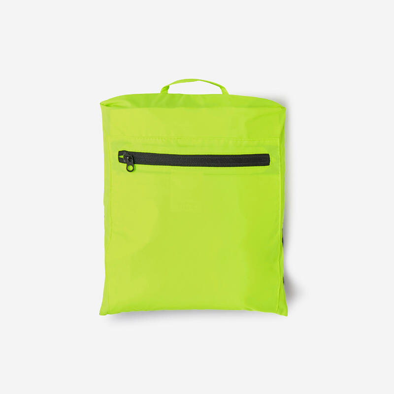PONCHO ENFANT PLUIE VISIBILITE JOUR NUIT NOIR JAUNE FLUO
