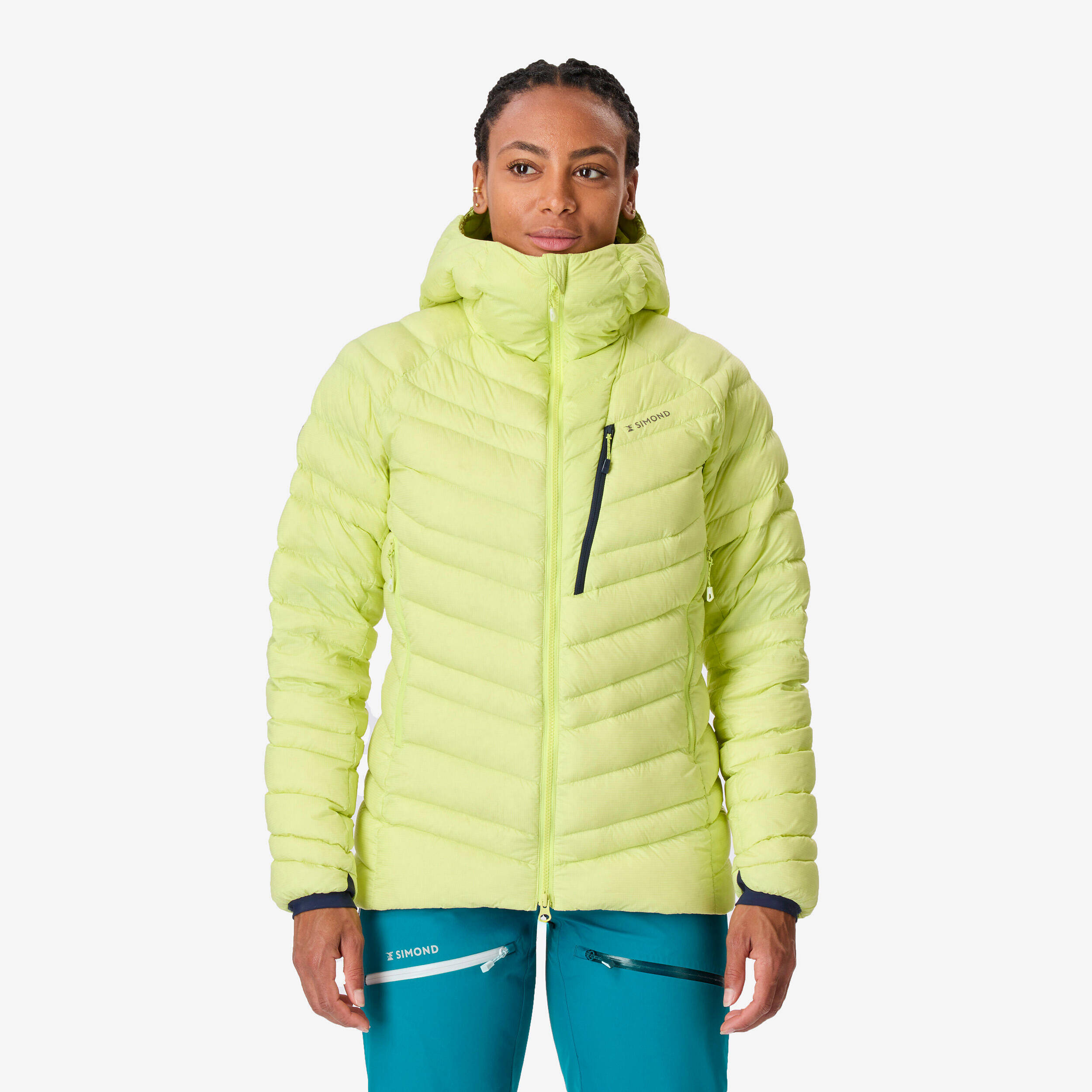 Women’s mountaineering down jacket - Lemon yellow -  1
