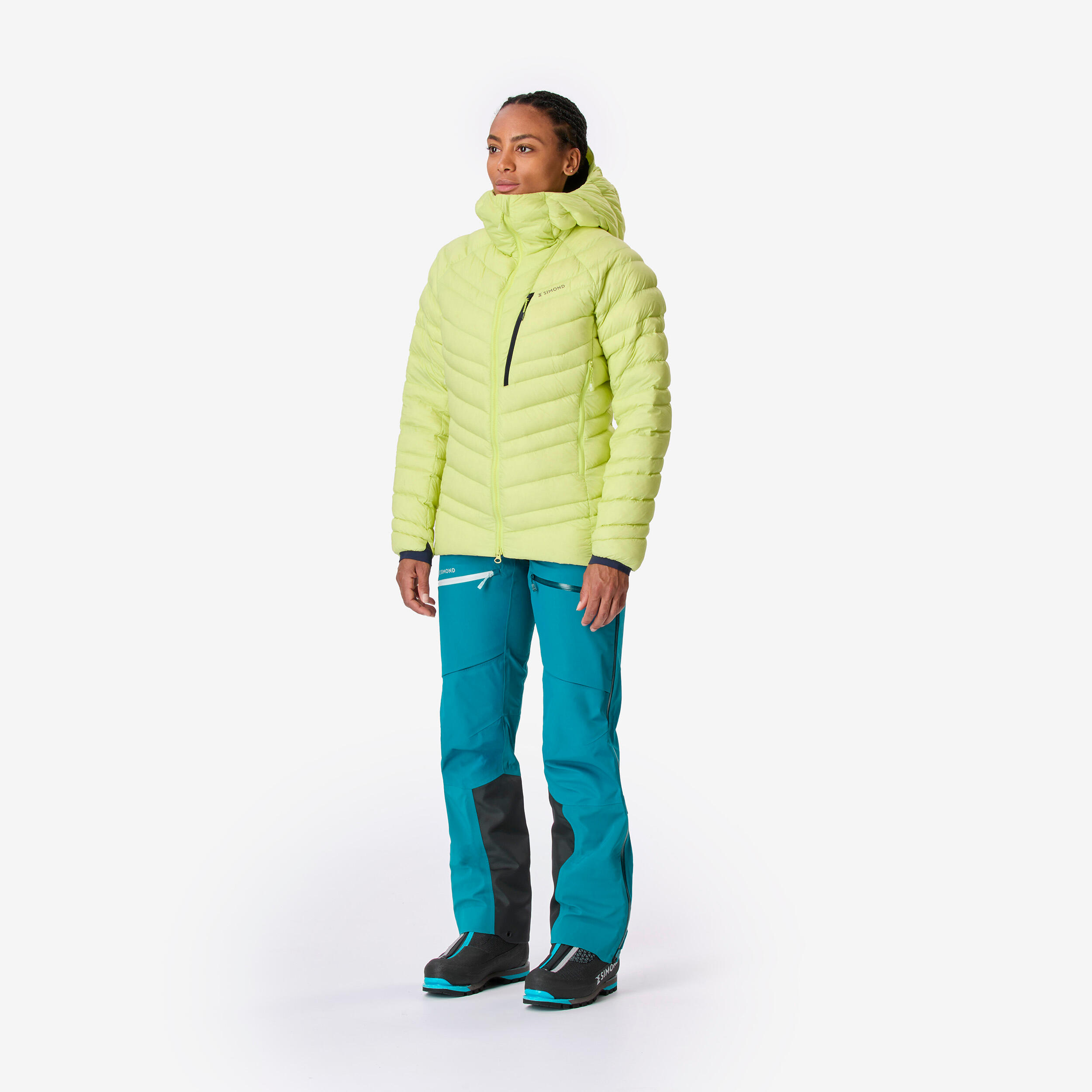 Women’s mountaineering down jacket - Lemon yellow