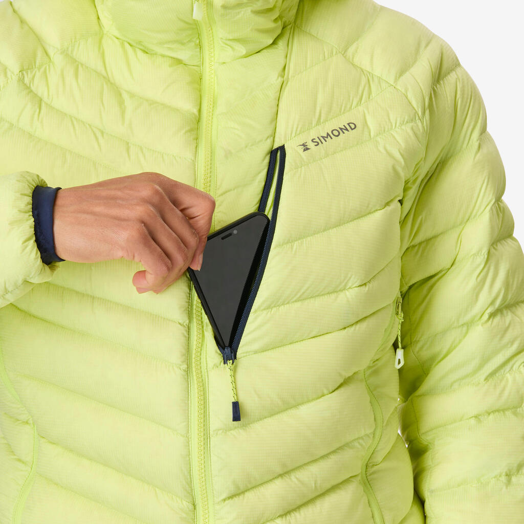 Women’s mountaineering down jacket - Navy blue / Arctic blue