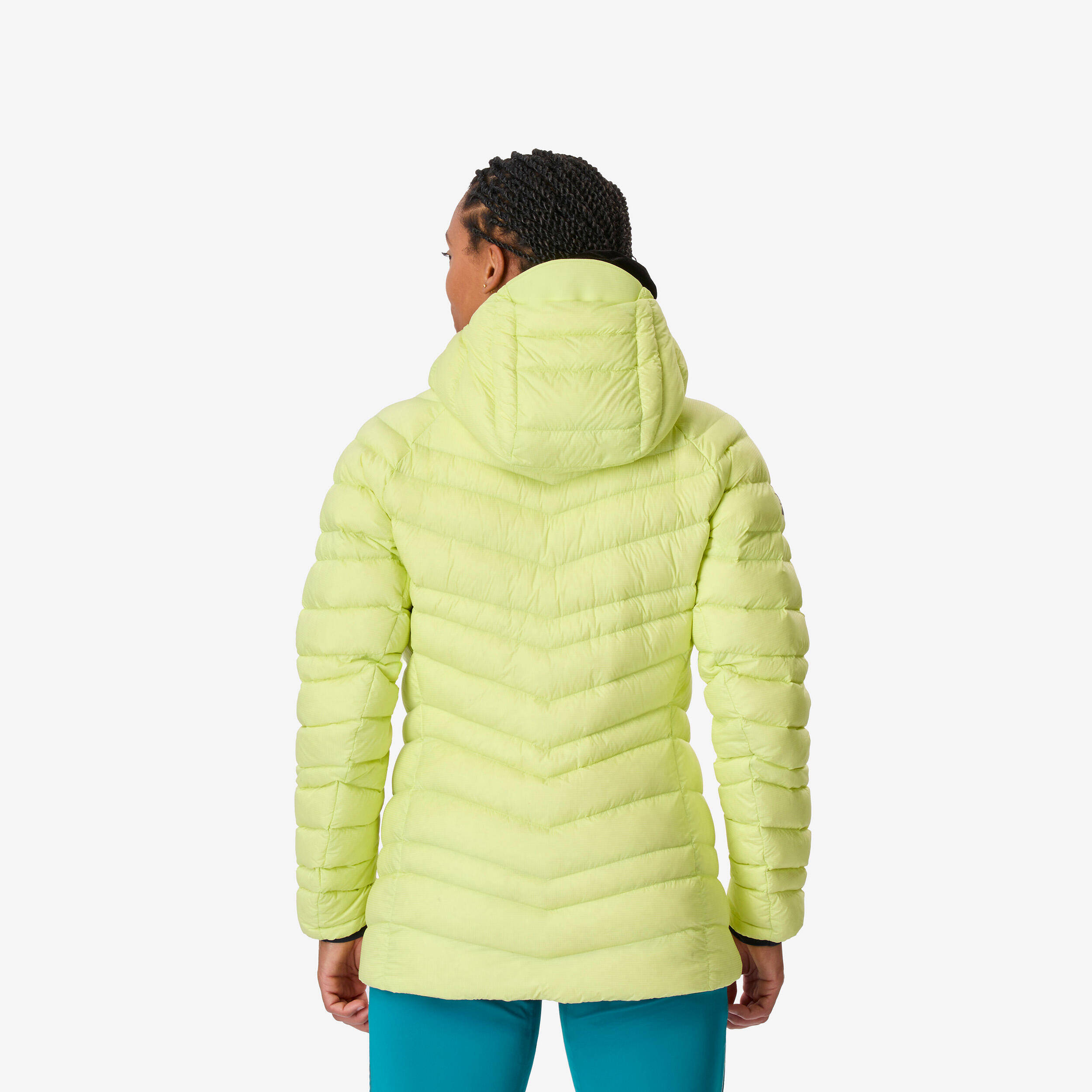 Women’s mountaineering down jacket - Lemon yellow -  4