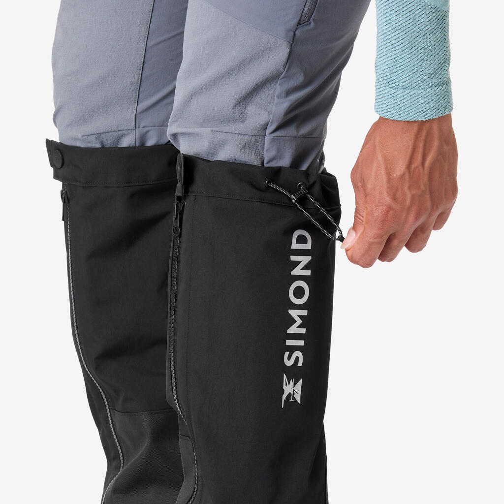 Waterproof mountaineering gaiters - Black