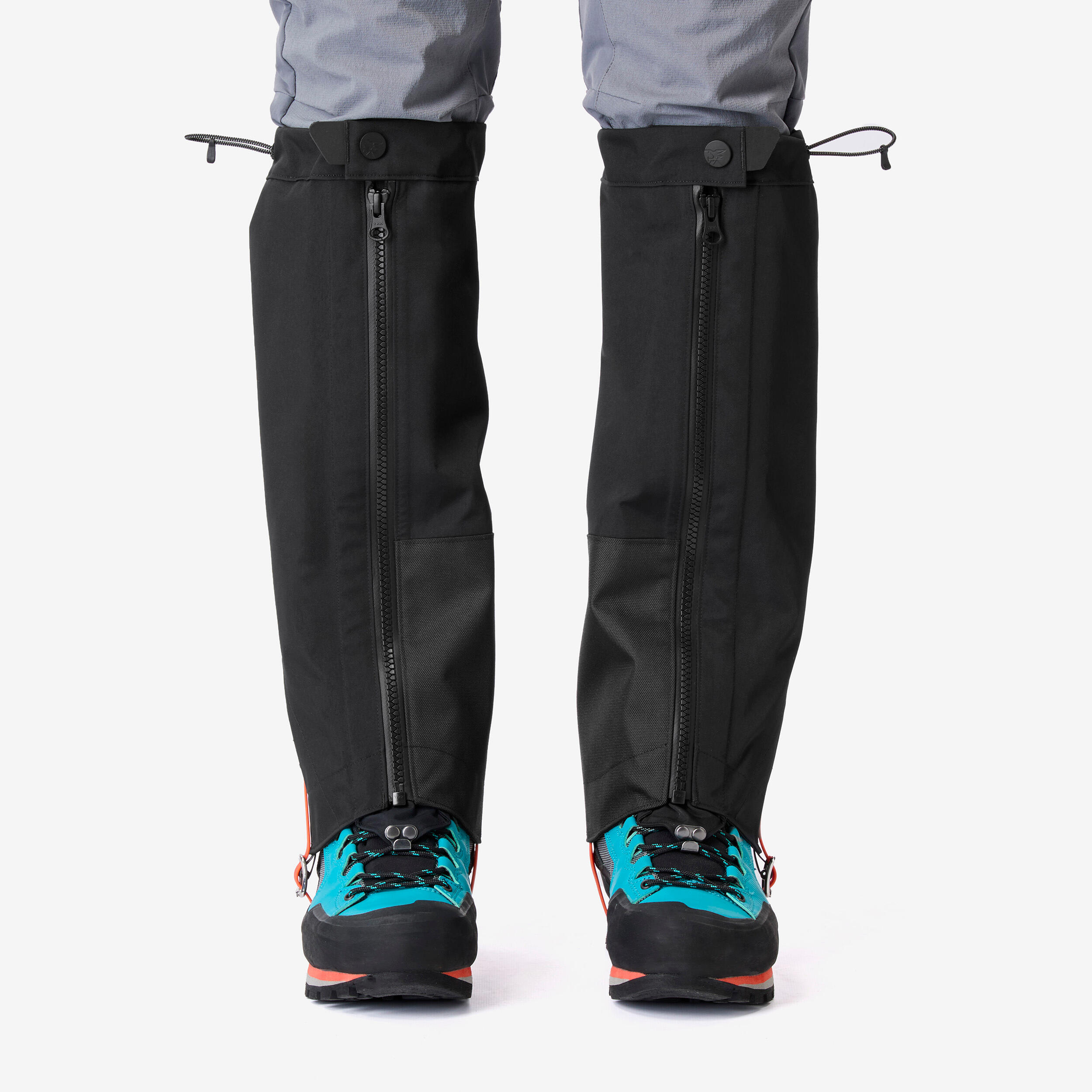 Waterproof mountaineering gaiters, black 4/8
